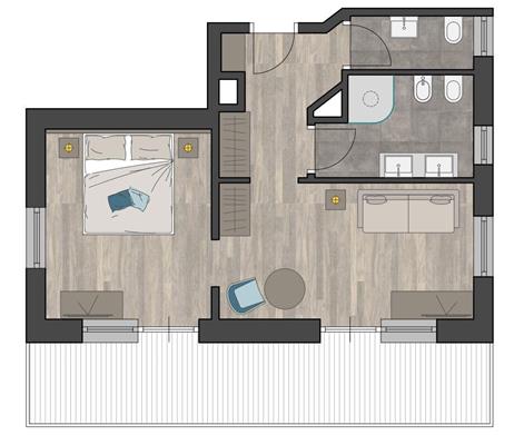 Room plan - Suite Jasmin